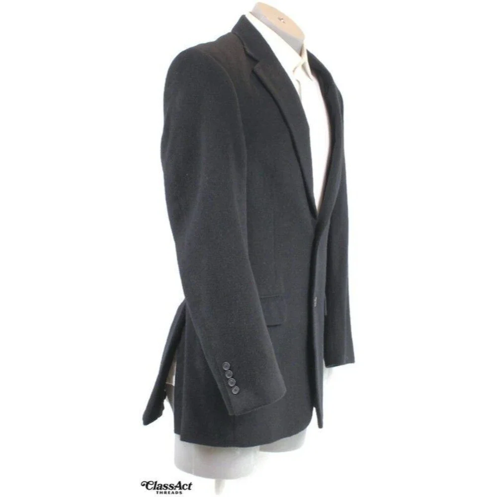 Jos A Bank Sport Coat Mens Black Camel Hair Tailor Fit Blazer Jacket 2 Btn 40L